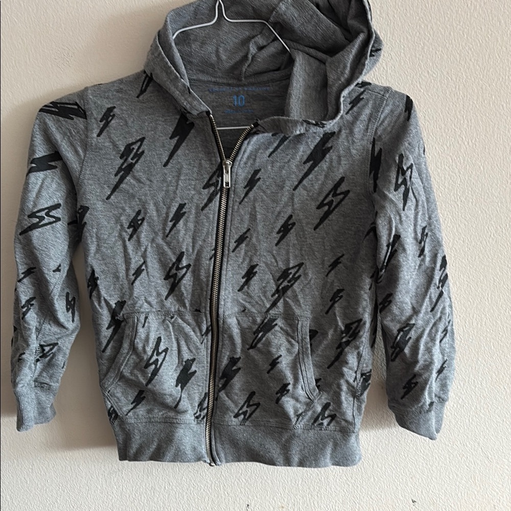 Rockets of Awesome Gray Hoodie with lightning accents